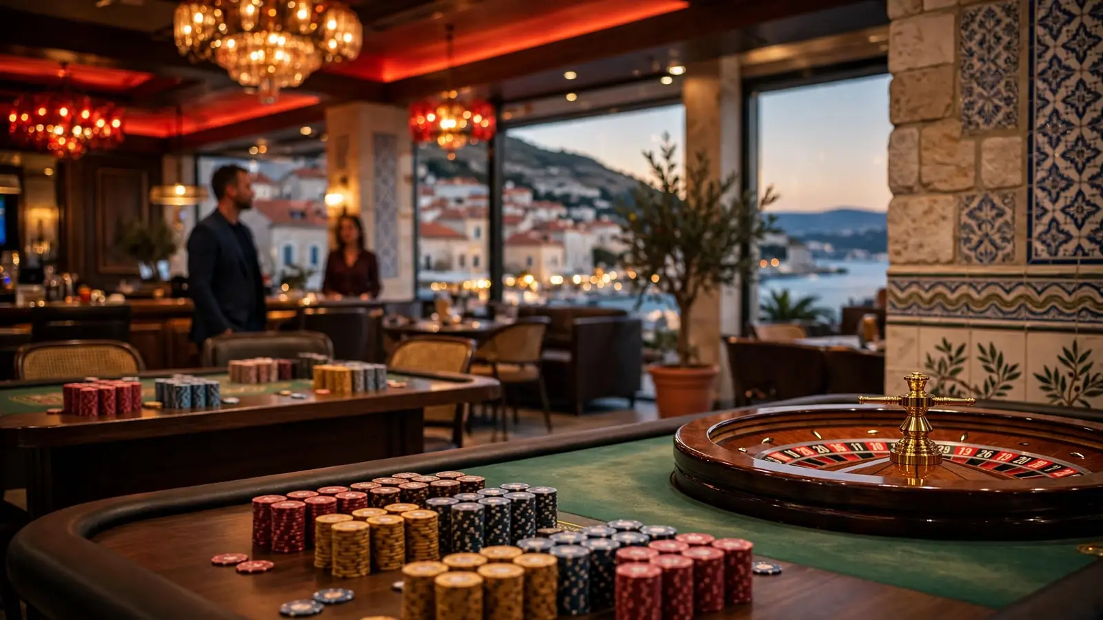 Elegantno interijer suvremenog casina uz obalu Hrvatske